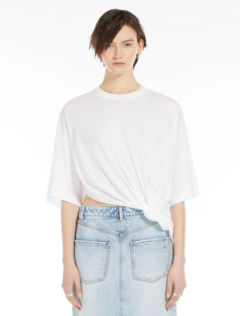 Oversized draped t-shirt white