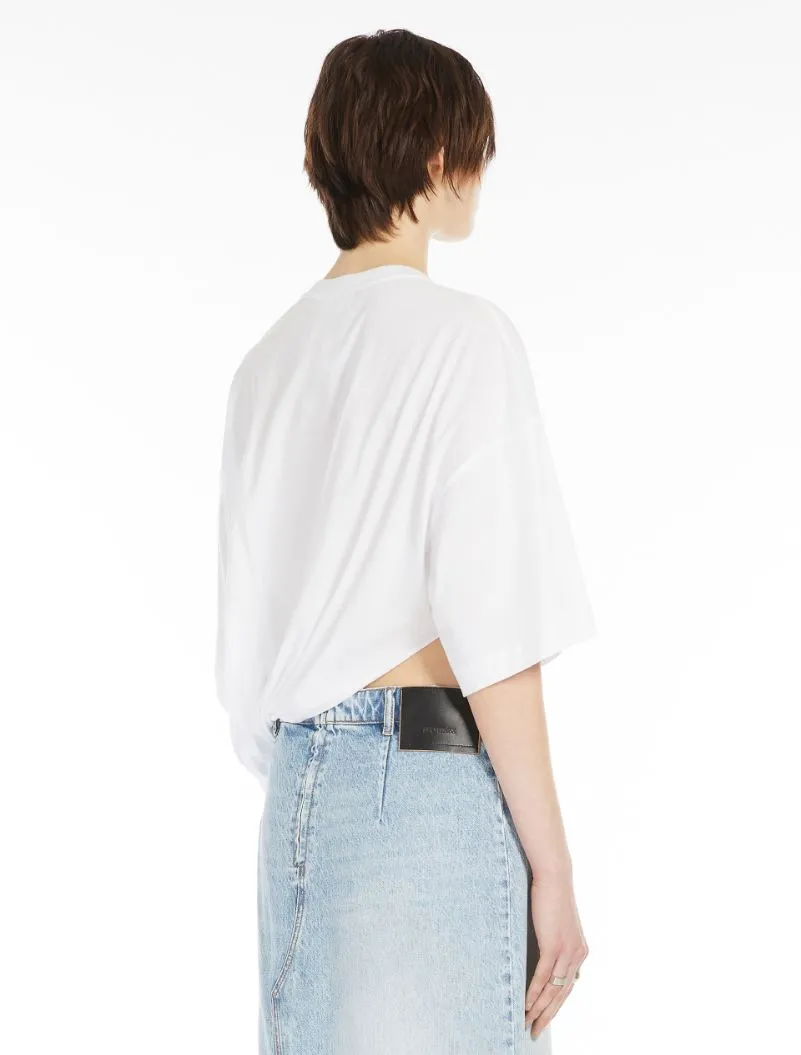 Oversized draped t-shirt white