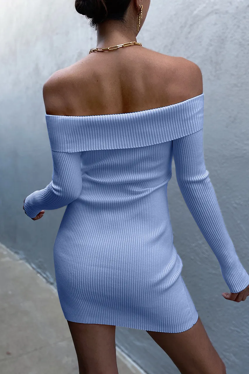 Paloma Knit Dress - Periwinkle