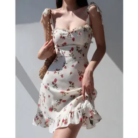 Party New Slim Elegant Sleeveless Summer Temperament Fashion Casual Suspender Floral Fit Dress Dress