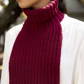 Patons Corrugated Crochet Collar Scarf