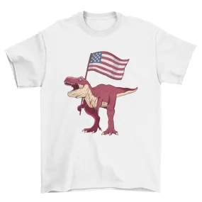 Patriotic T-rex T-shirt