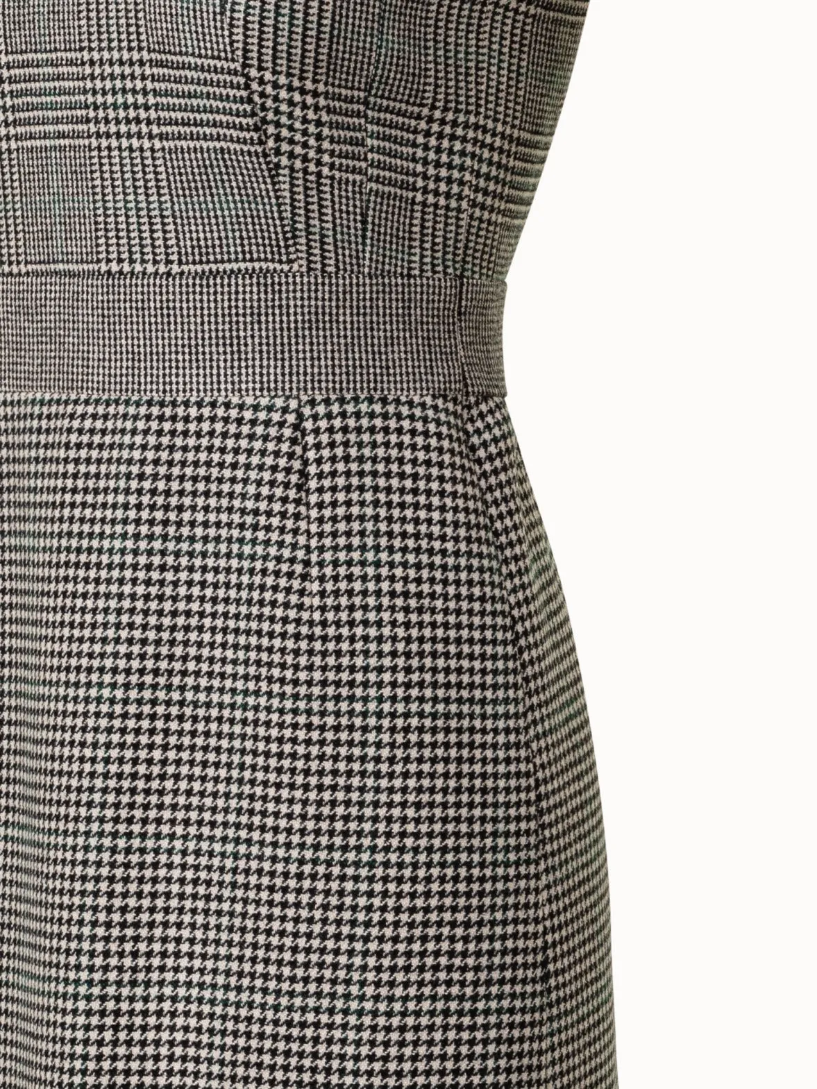 Pattern Mix Cashmere Sheath Dress