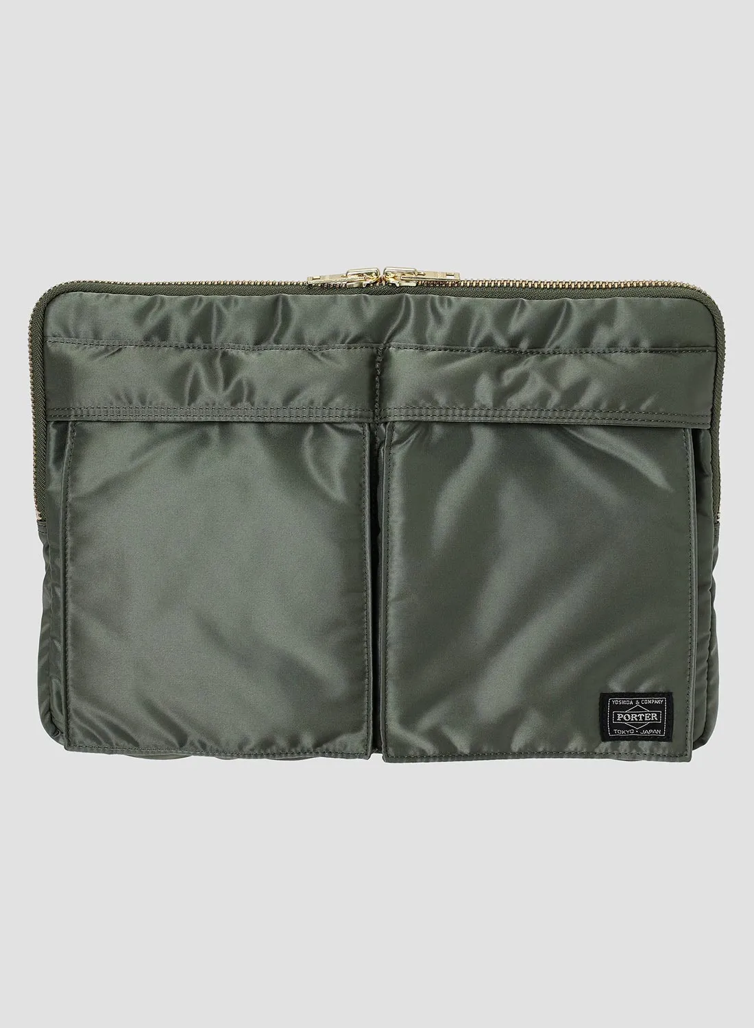 Porter-Yoshida & Co Tanker Document Case in Sage Green