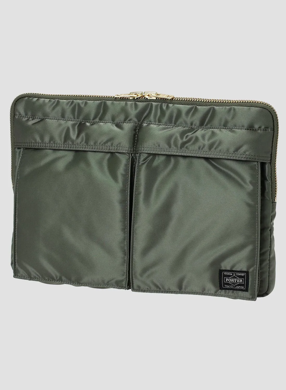 Porter-Yoshida & Co Tanker Document Case in Sage Green