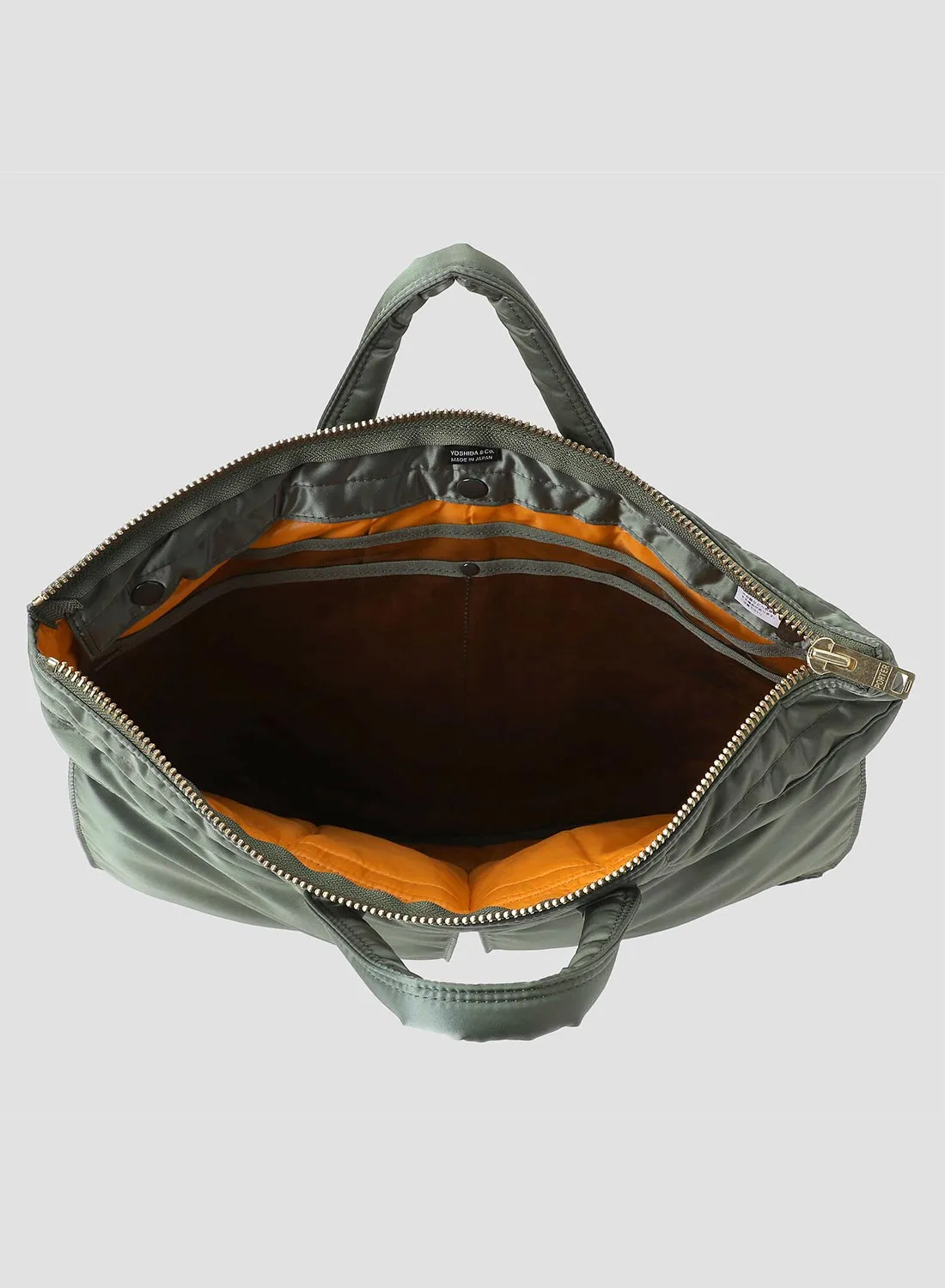 Porter-Yoshida & Co Tanker Short Helmet Bag Large in Sage Green