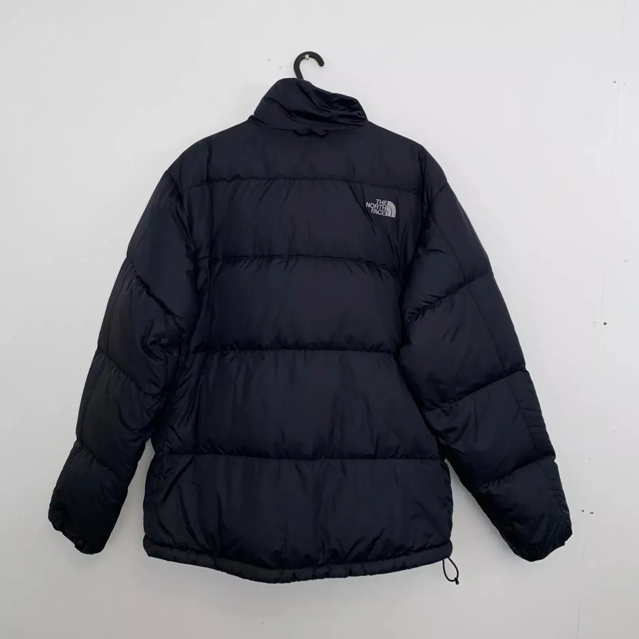 Preowned Retro The North Face Nuptse Mens Down Puffer Jacket 550 Size L Black Genuine TNF