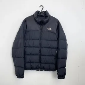 Preowned The North Face Nuptse Mens Down Puffer Jacket 700 Size L Black Genuine TNF Retro