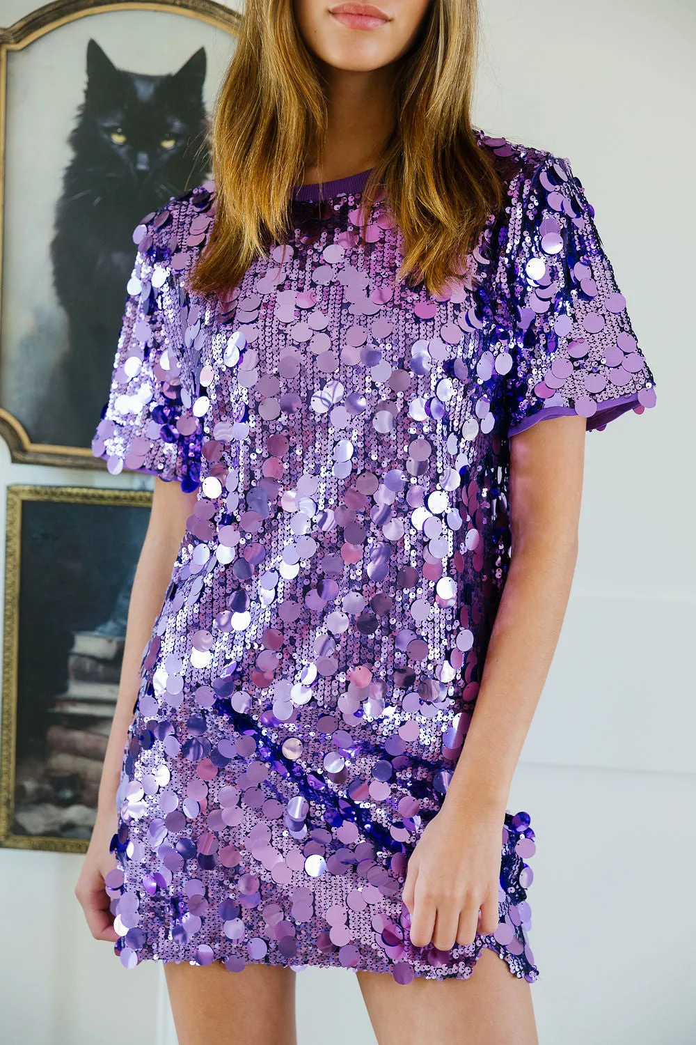 PURPLE PASSION SEQUIN TOP