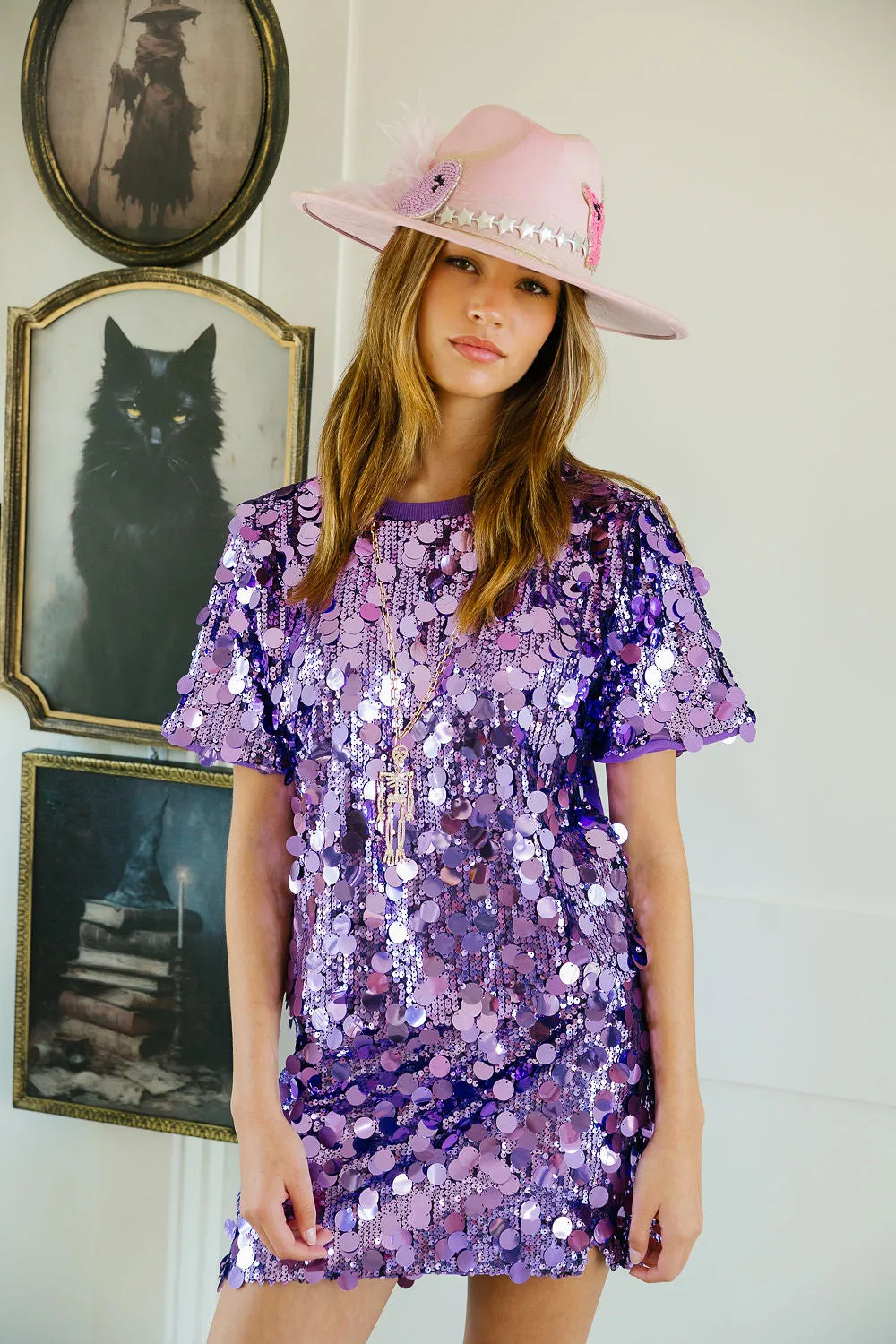 PURPLE PASSION SEQUIN TOP