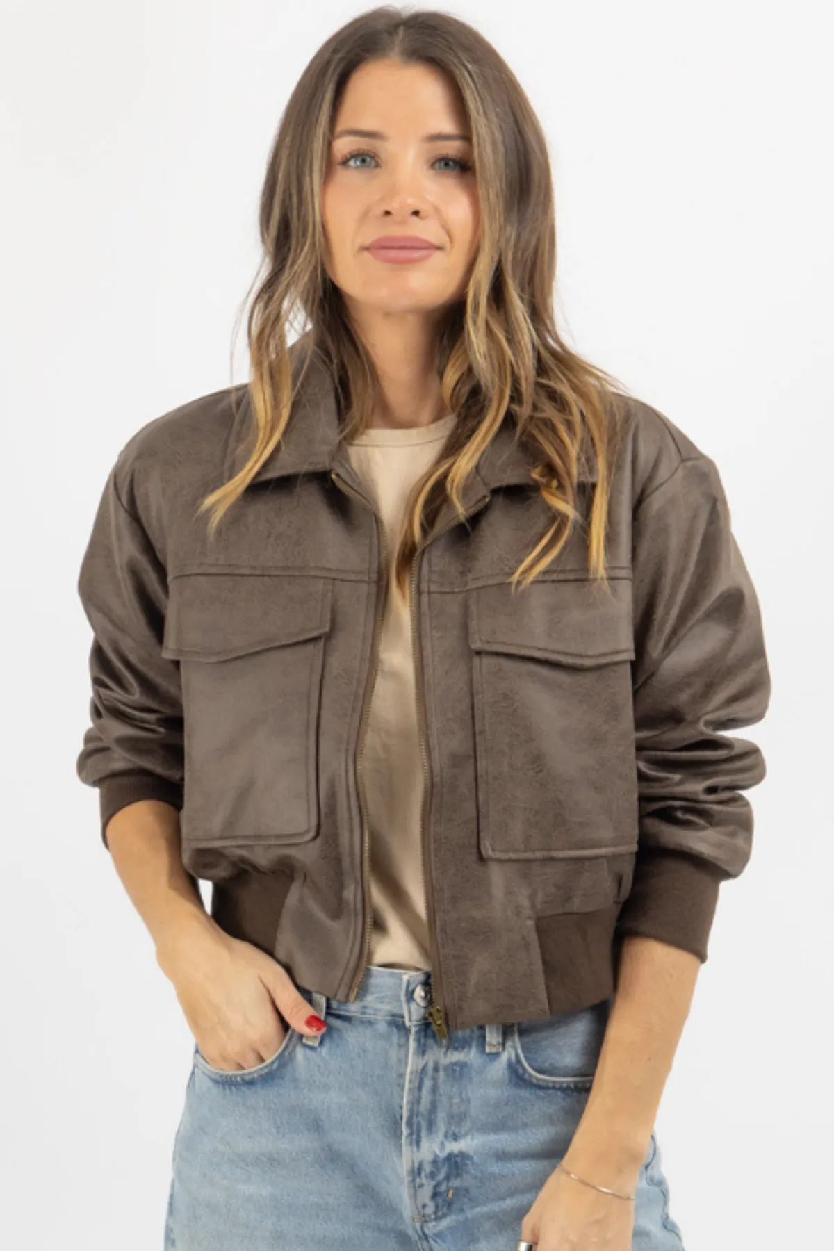 RALPH BROWN BOMBER JACKET