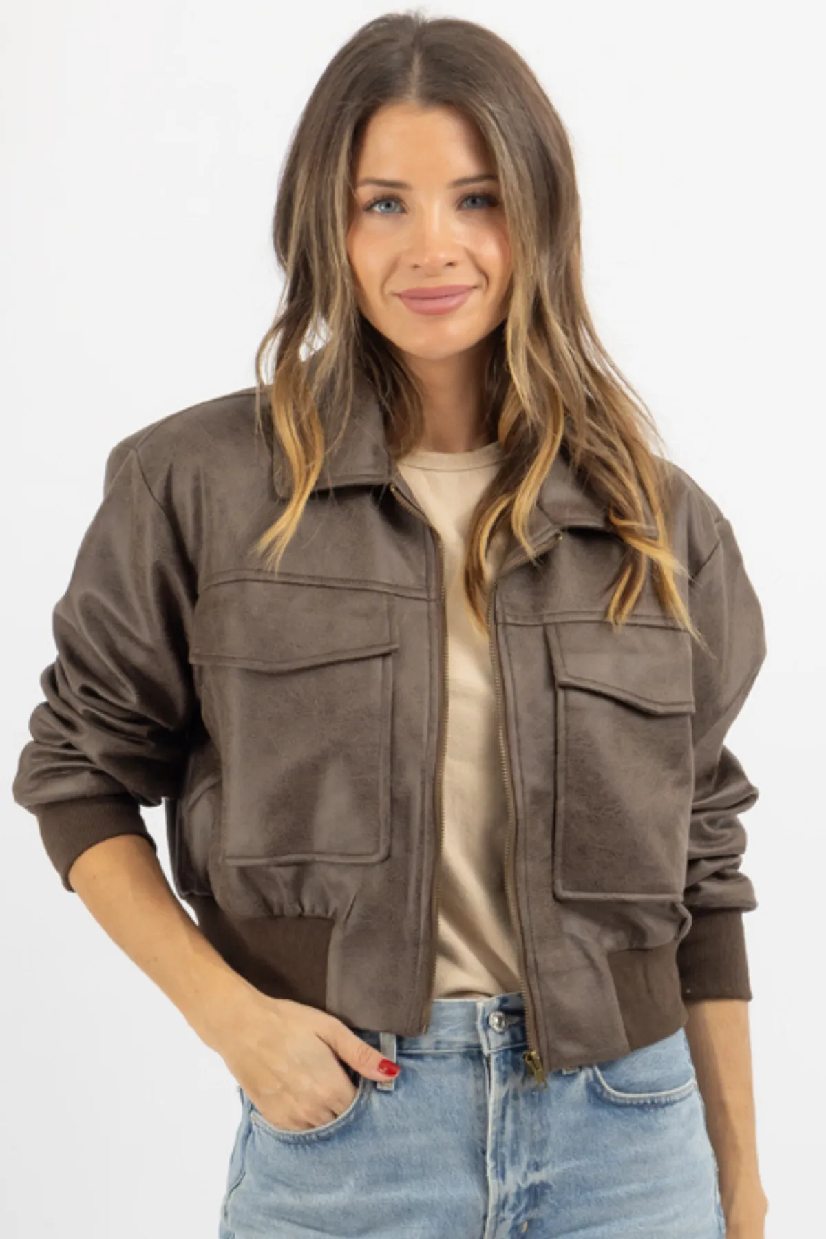 RALPH BROWN BOMBER JACKET