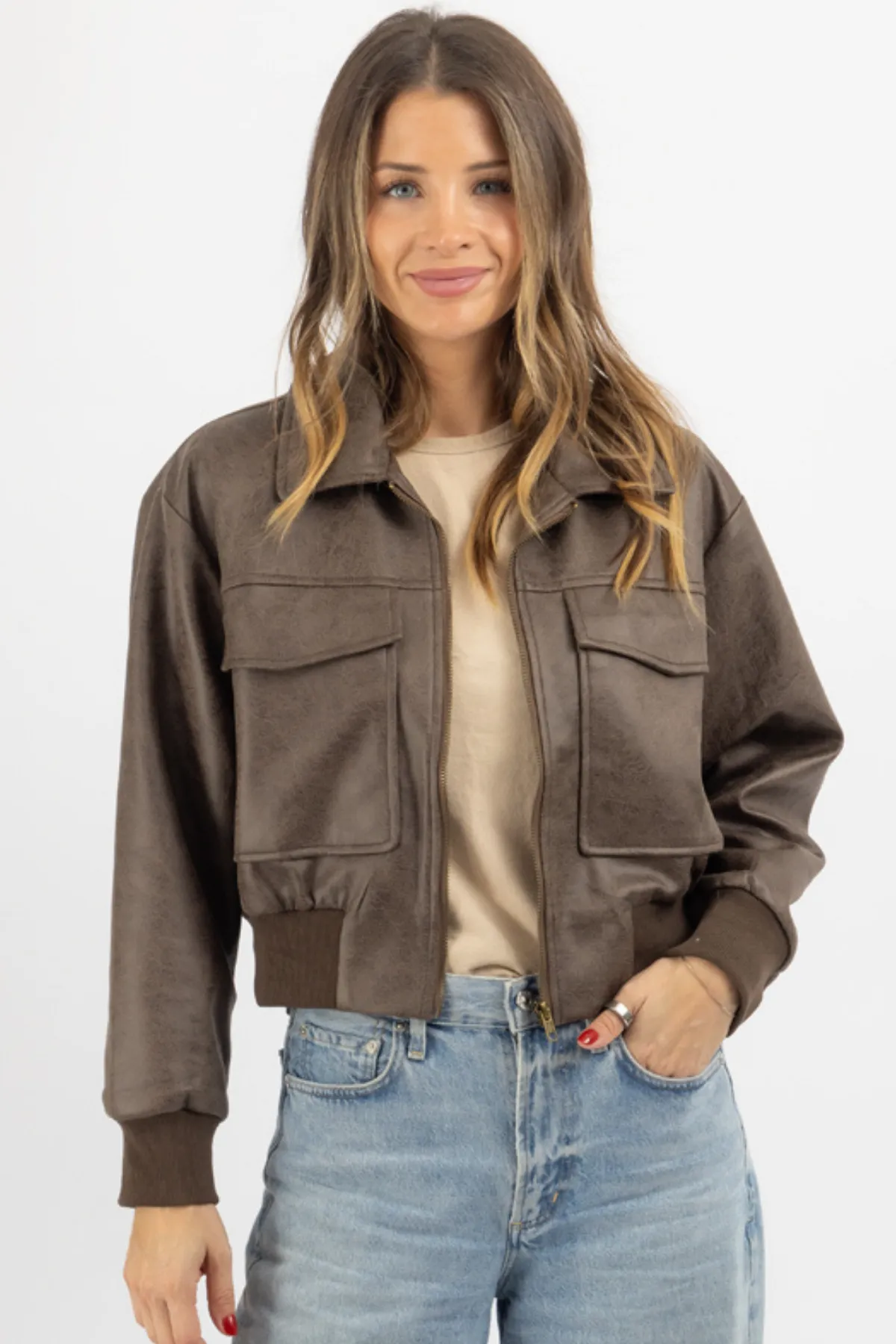 RALPH BROWN BOMBER JACKET