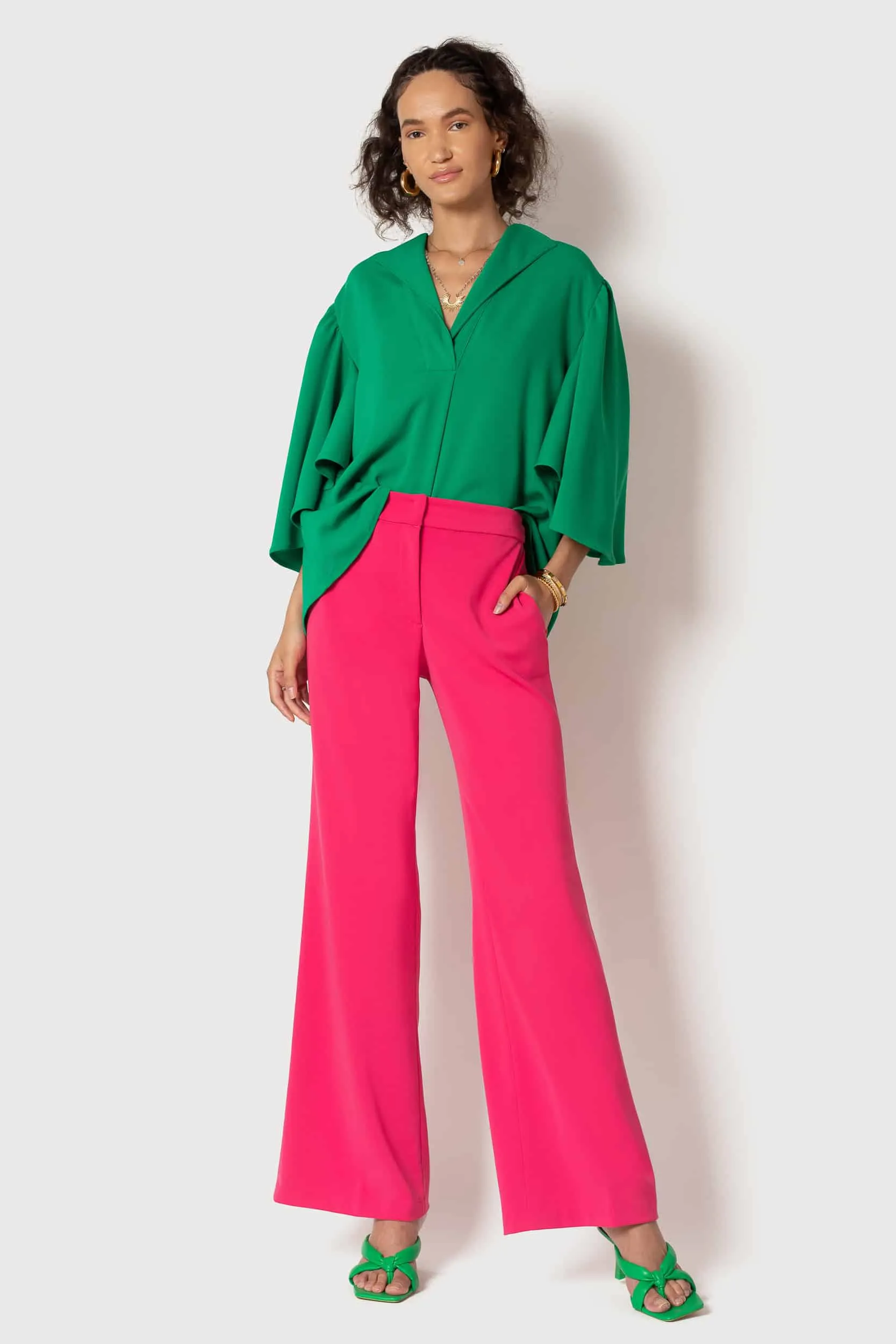 Raspberry Wide Leg Pant