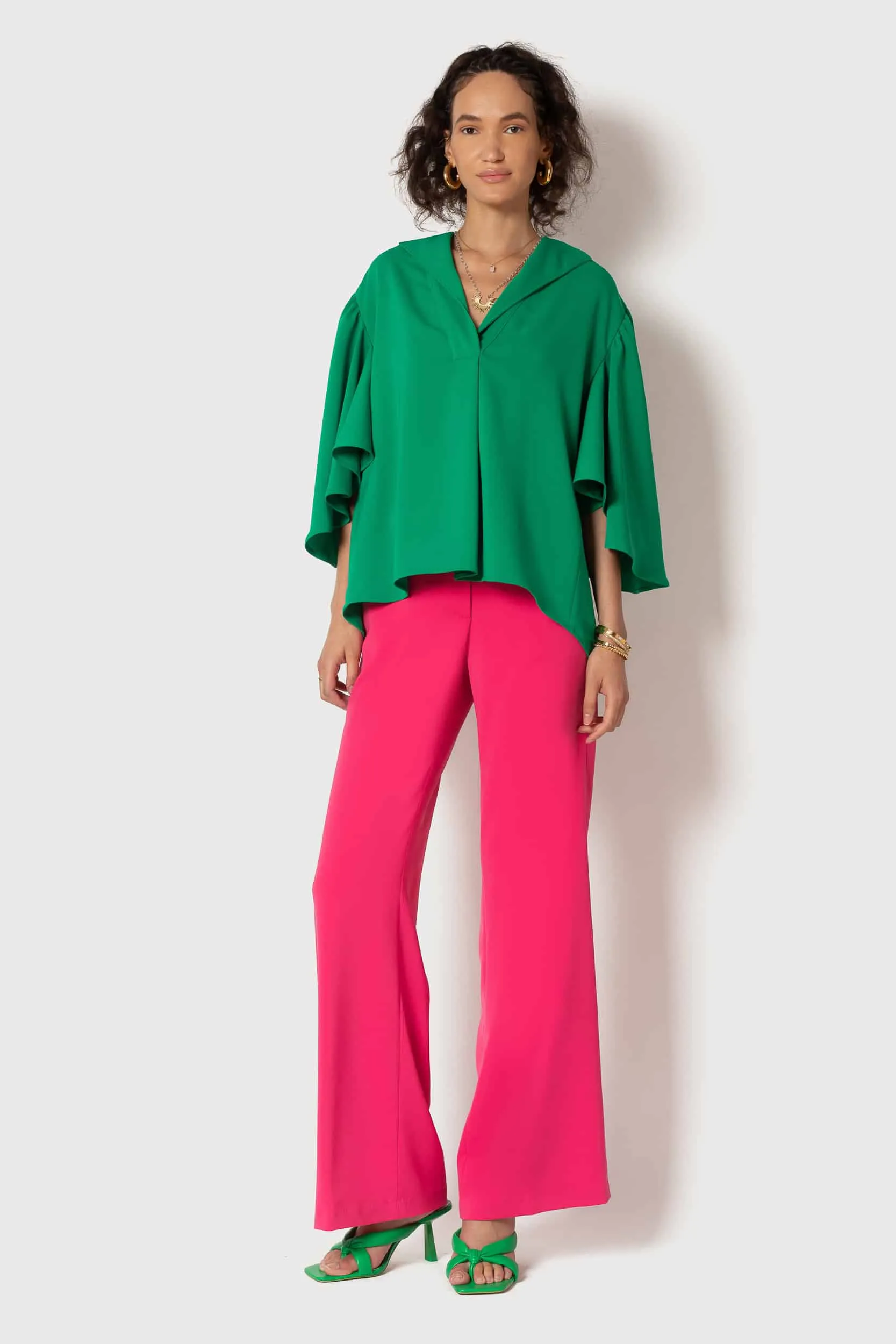 Raspberry Wide Leg Pant