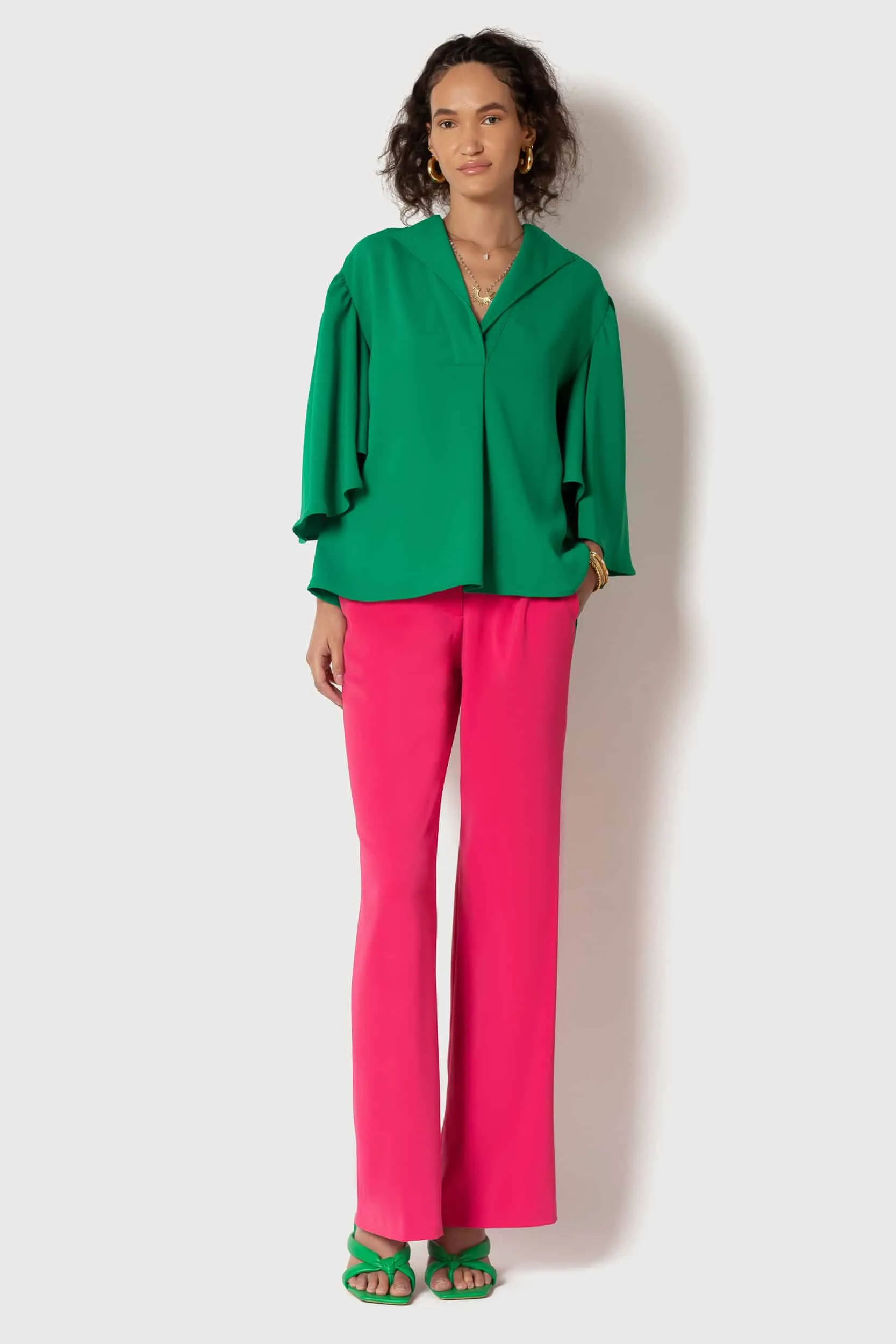 Raspberry Wide Leg Pant