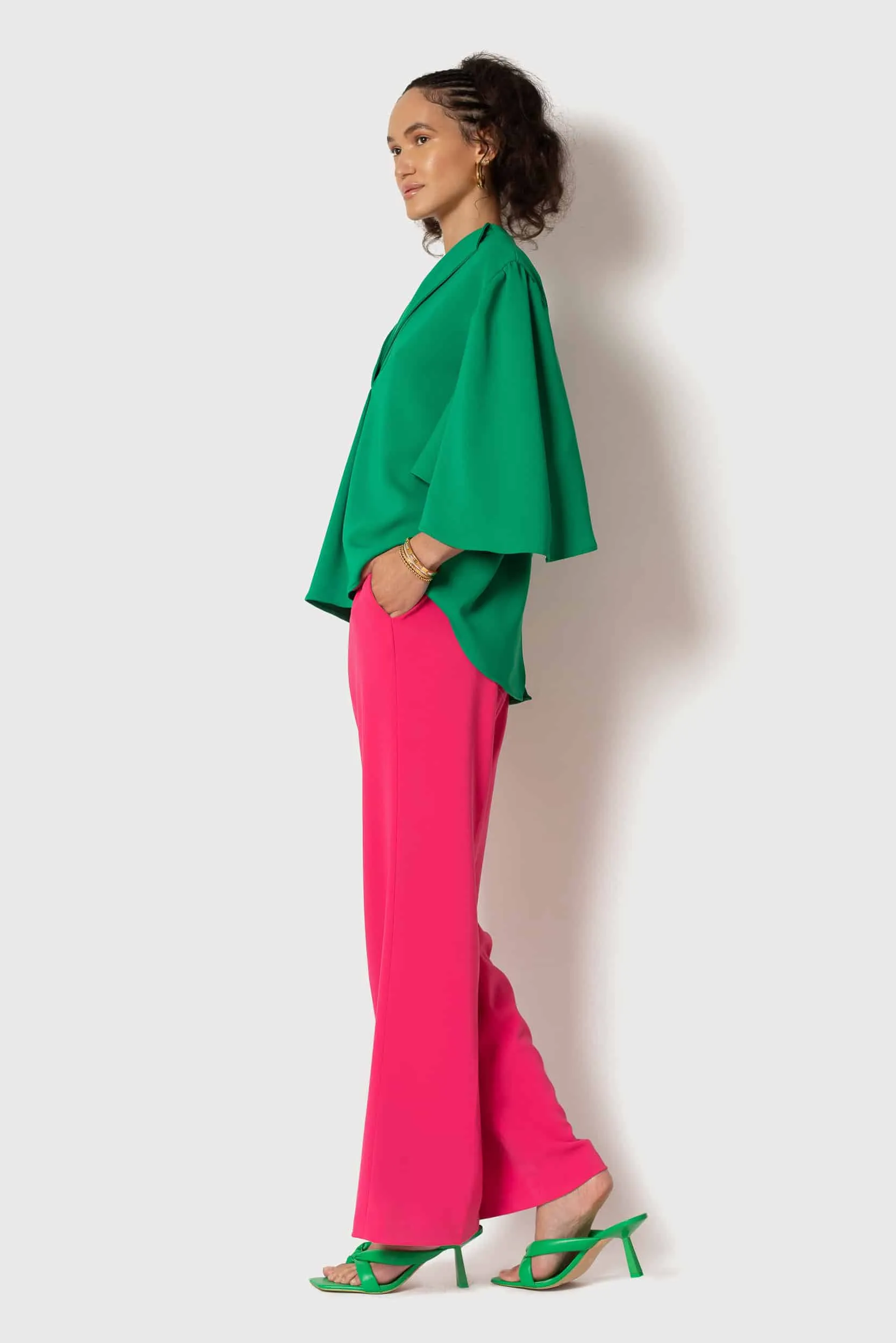 Raspberry Wide Leg Pant