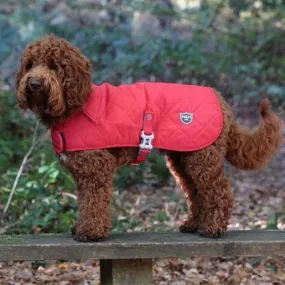 Red Quilted Dog Jacket