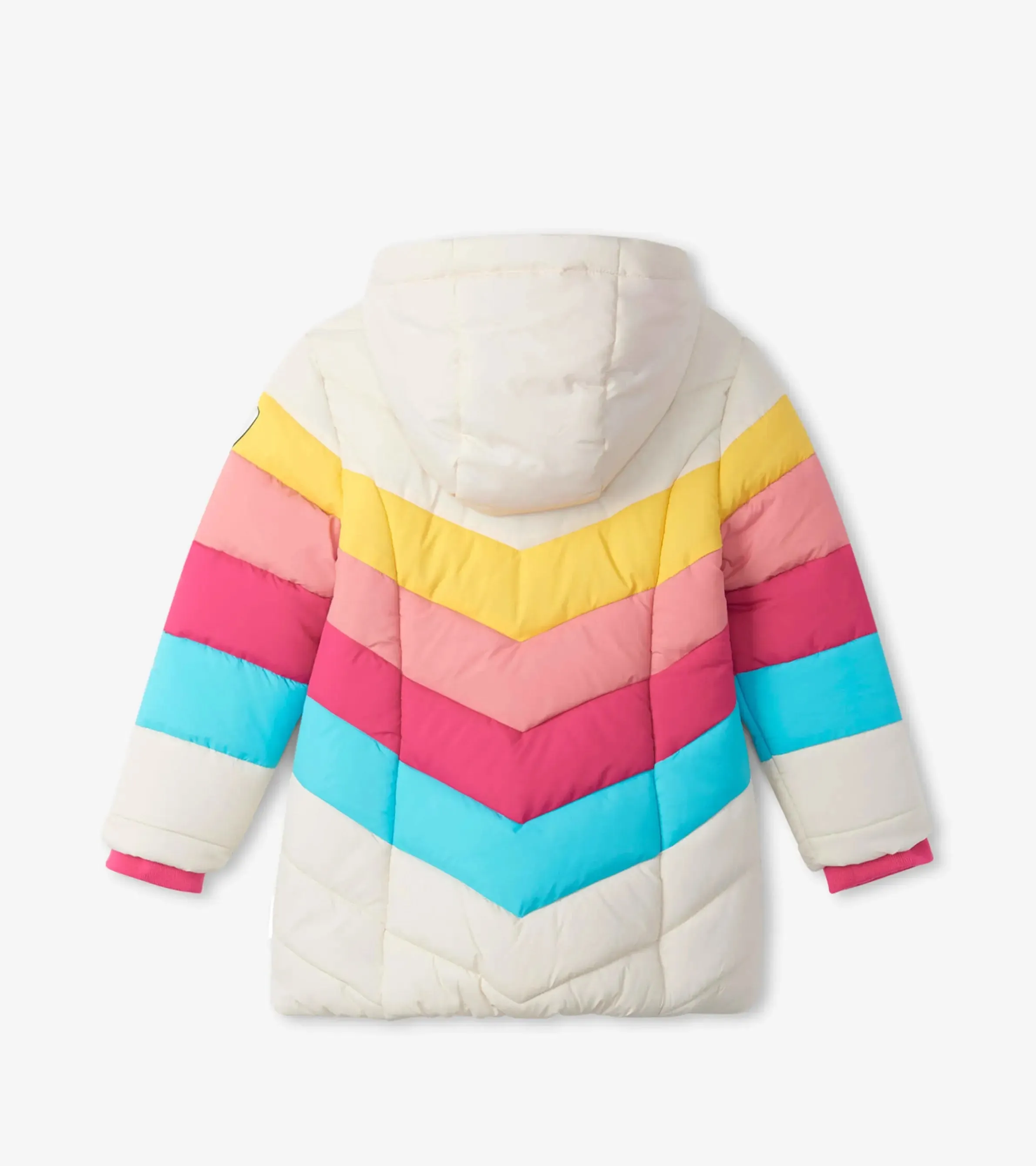 Retro Rainbow Stripes Puffer Jacket | Hatley