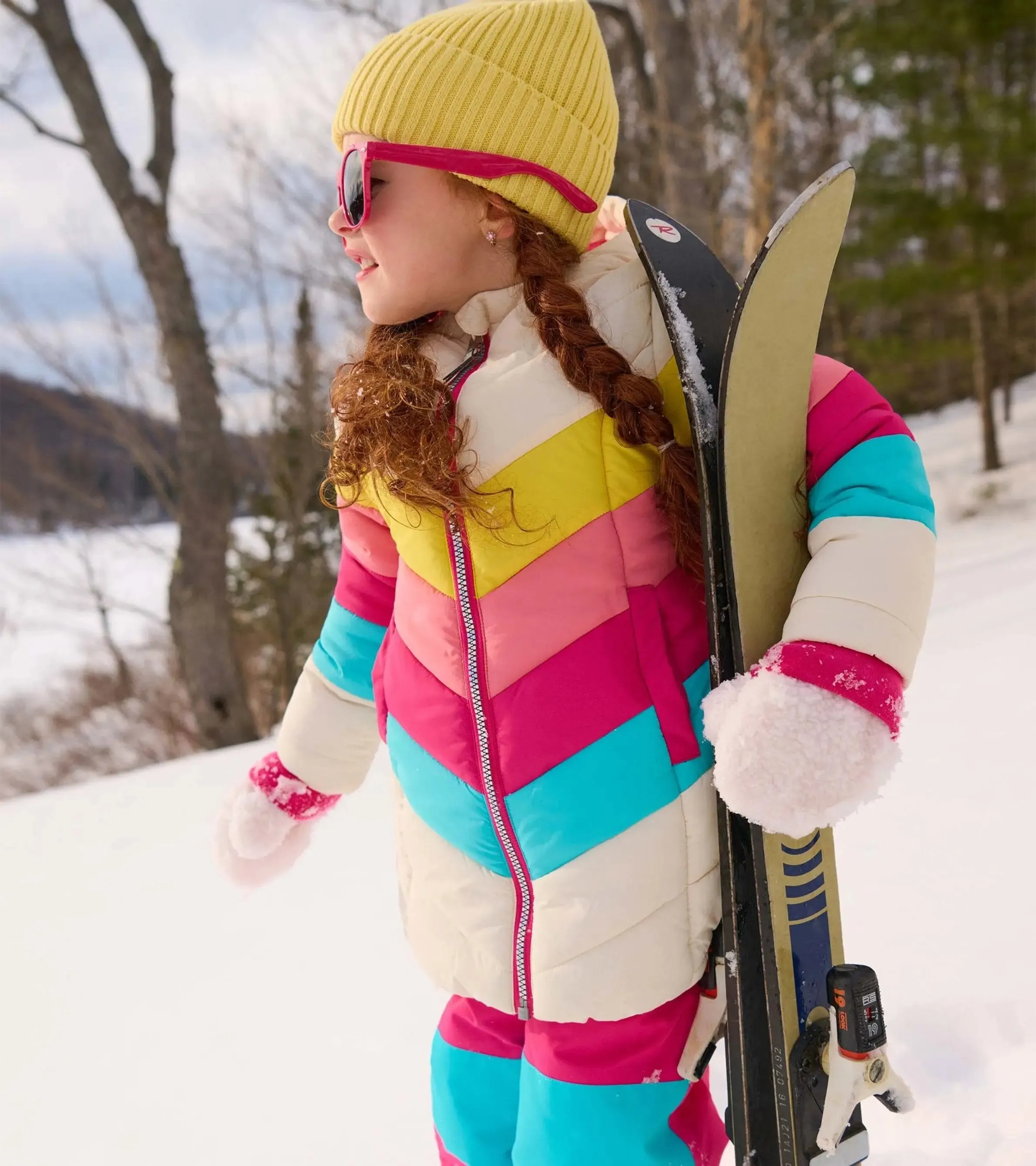 Retro Rainbow Stripes Puffer Jacket | Hatley