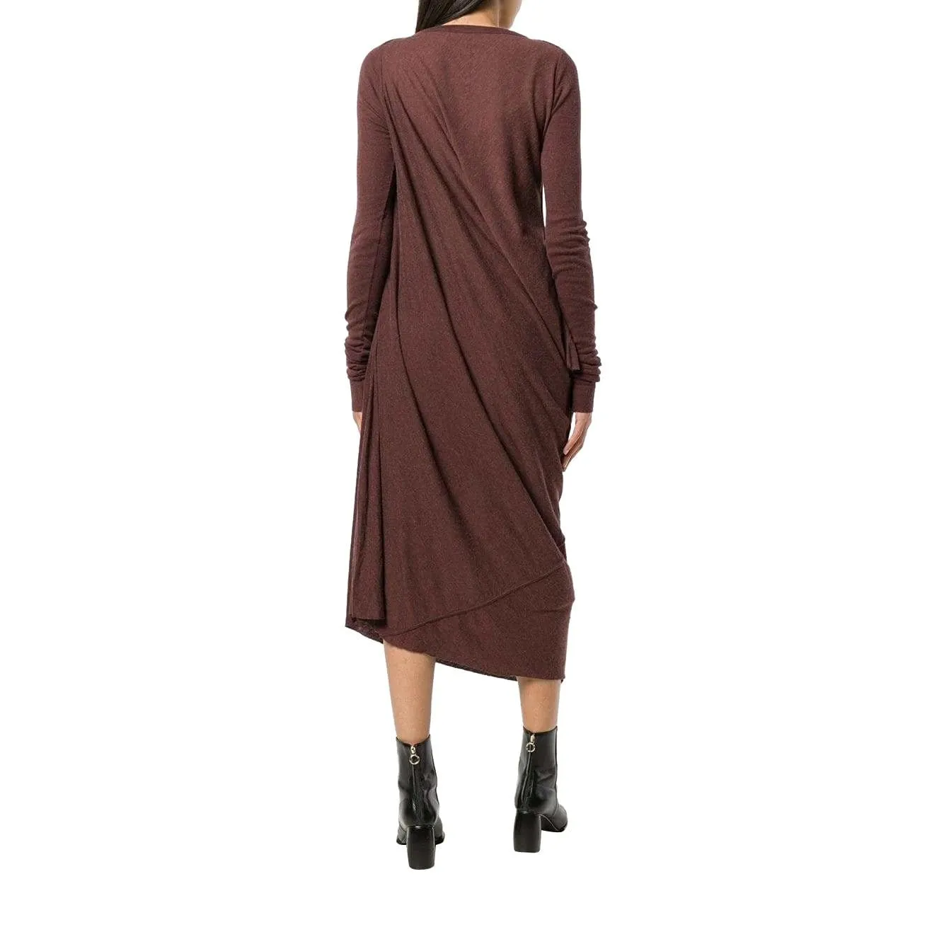 Rick Owens Lilies Side Drape Knit Dress