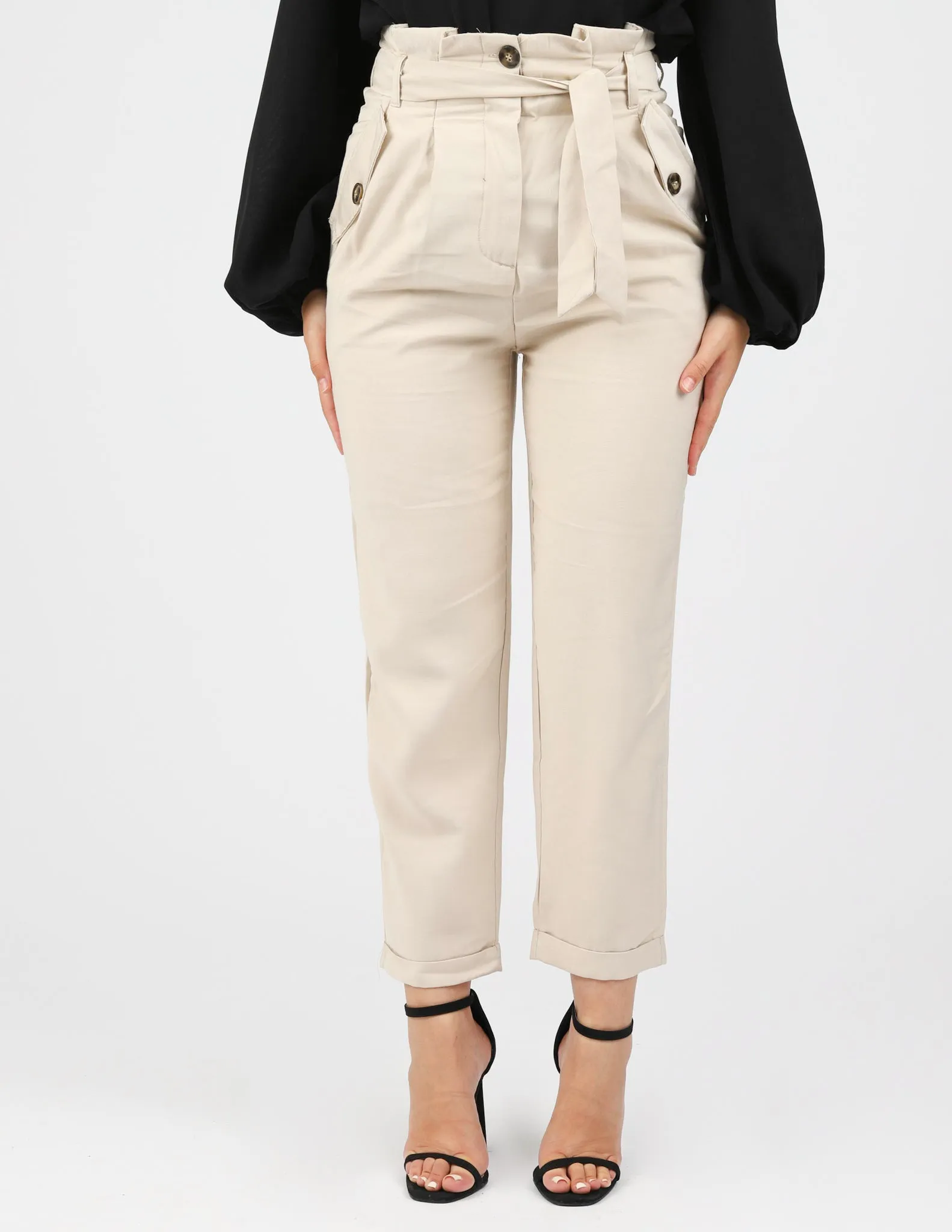 Ruffle Top Button Pants