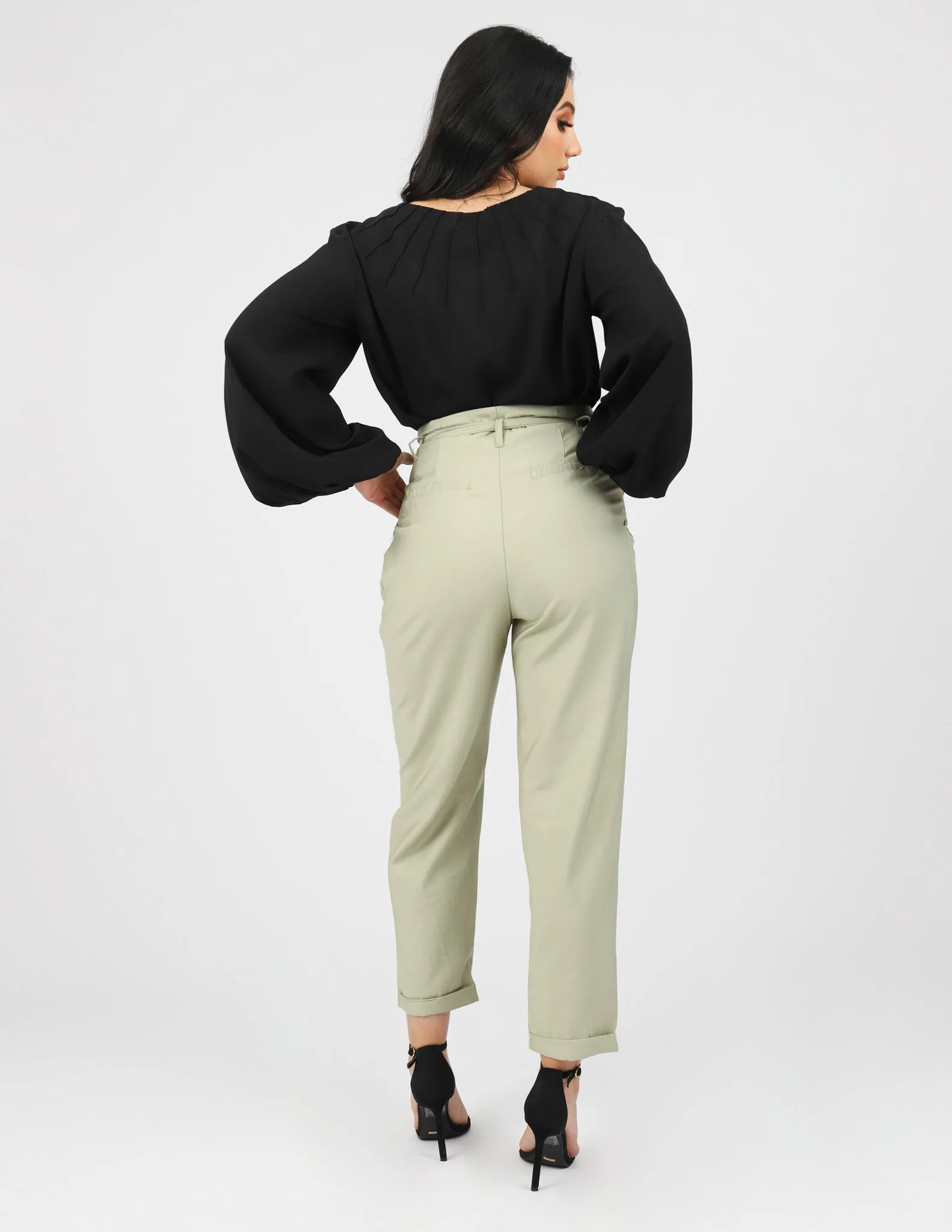 Ruffle Top Button Pants