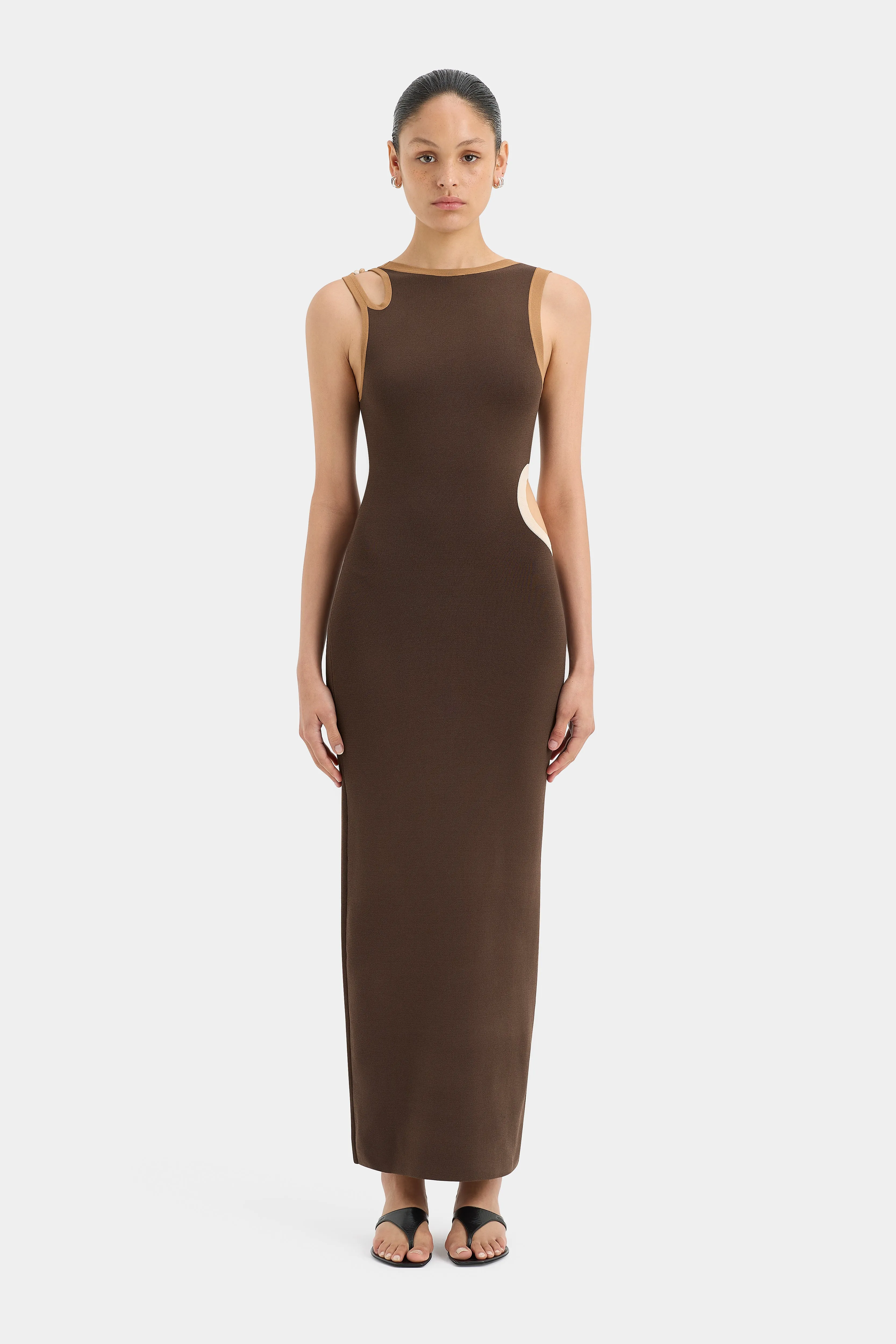 SALVADOR CUT OUT DRESS - BISCOTTI