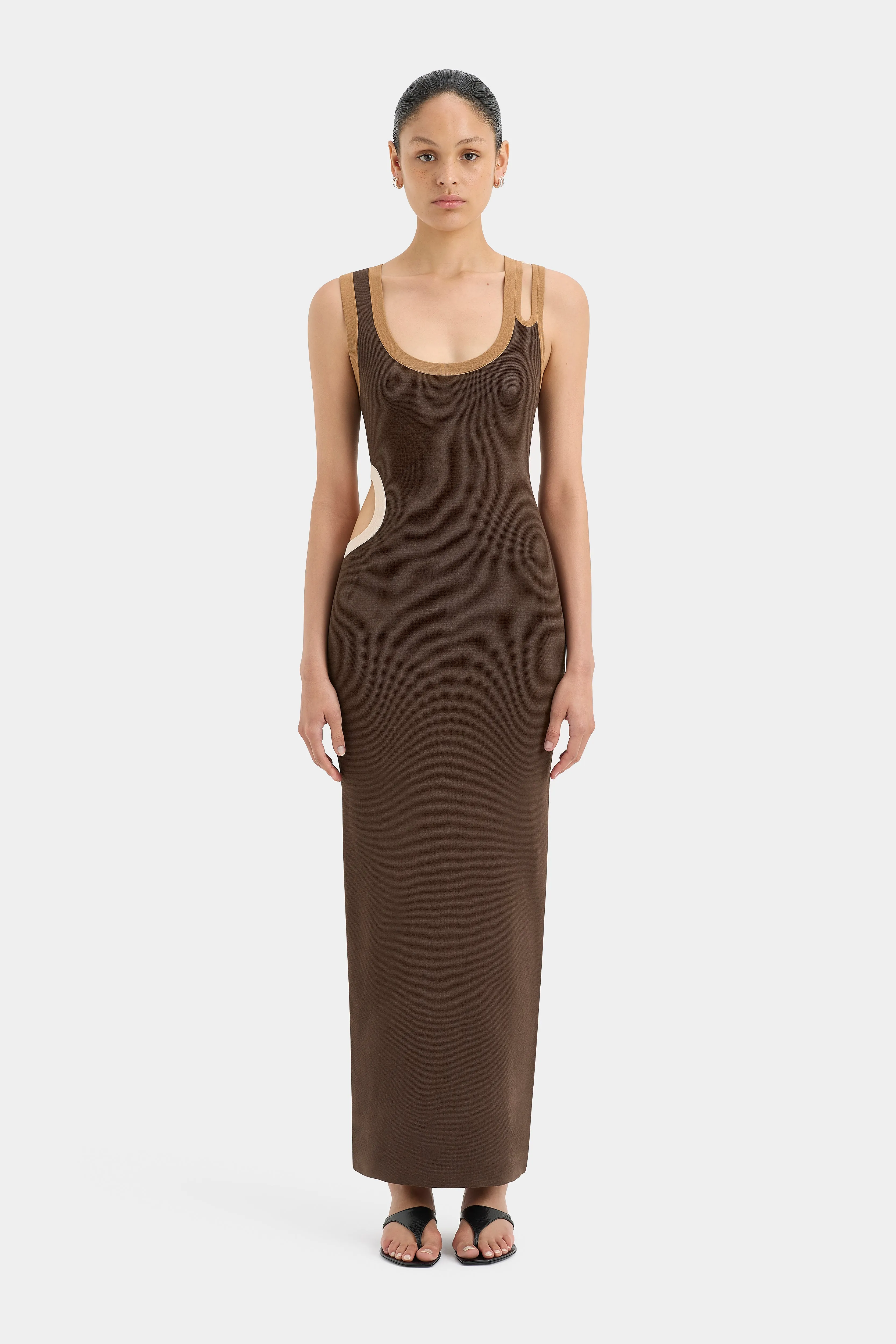 SALVADOR CUT OUT DRESS - BISCOTTI