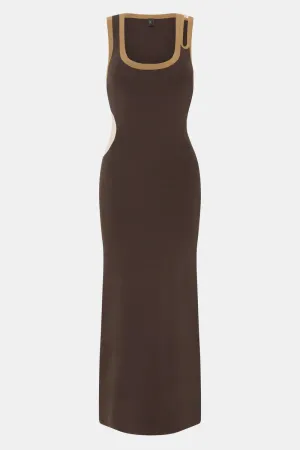 SALVADOR CUT OUT DRESS - BISCOTTI