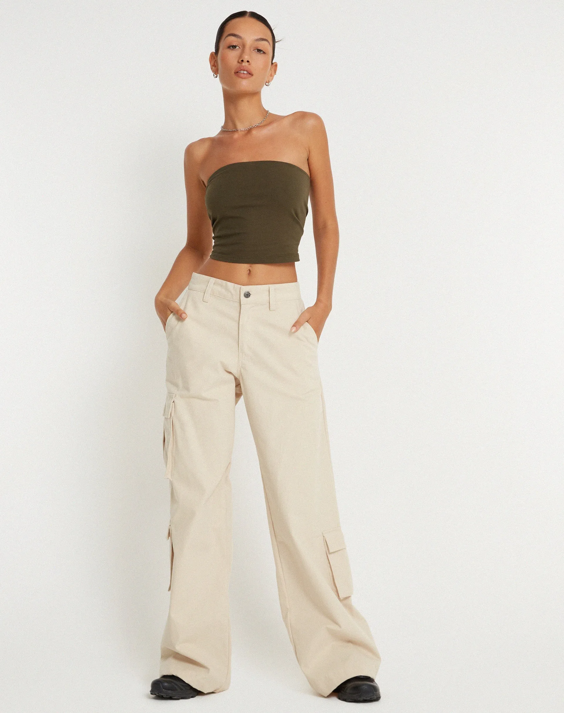 Shan Wide Leg Trouser in Ecru