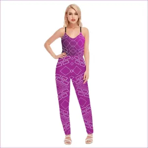 Shaped Out Women's V-neck Cami Jumpsuit