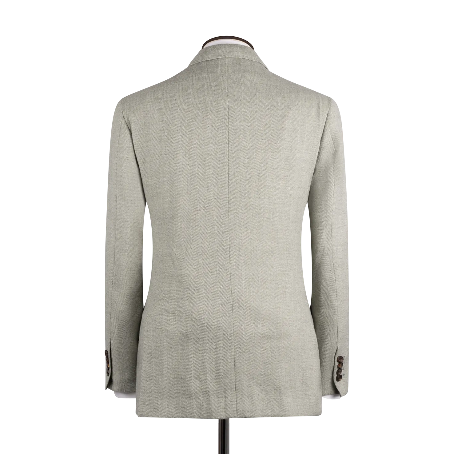 Single Breasted Notch Jacket in Sage Herringbone