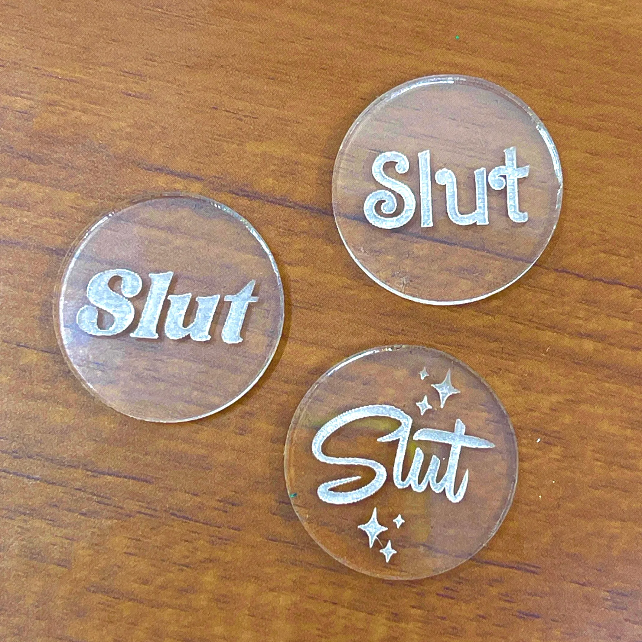 Slut Convertible Collar Tag Insert Set