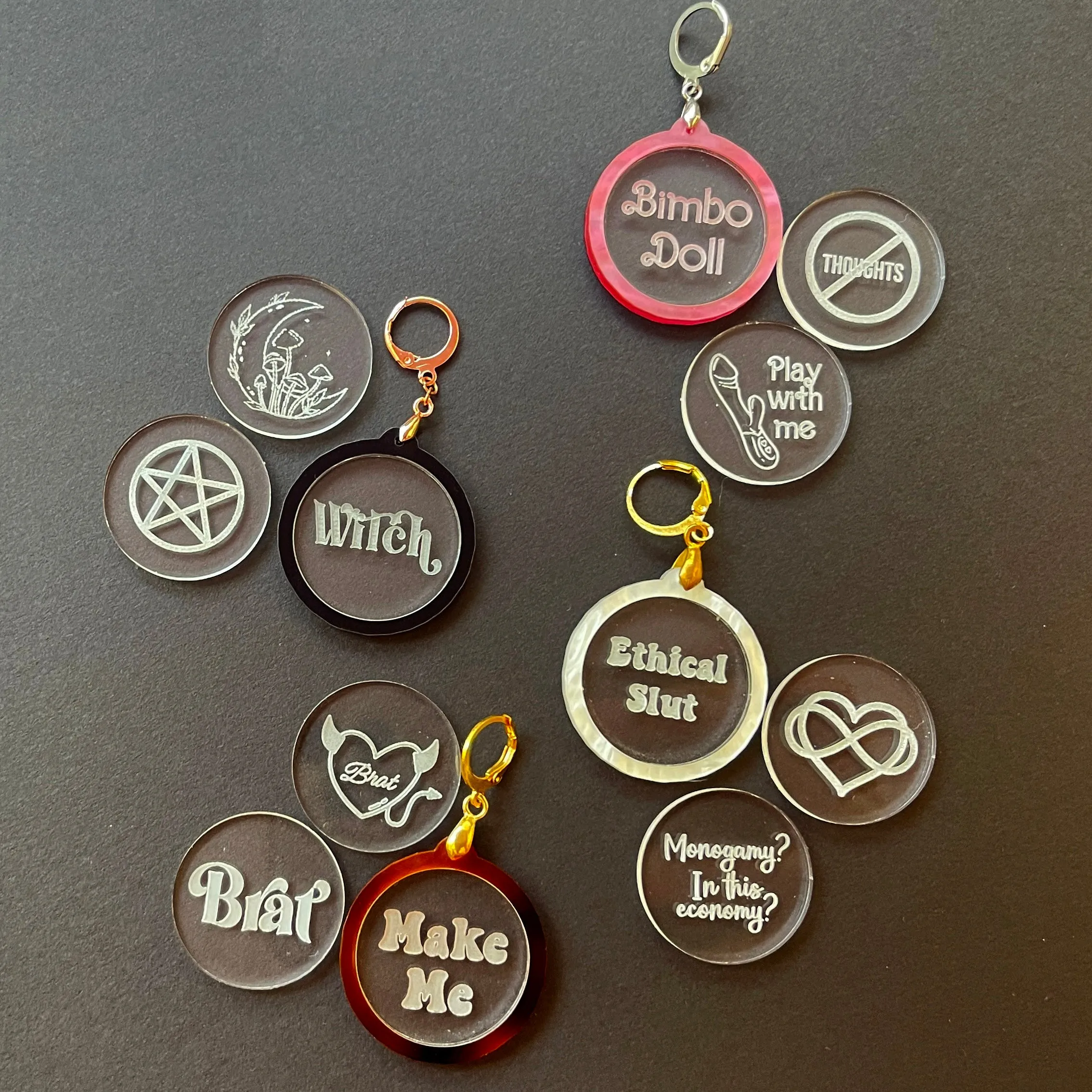 Slut Convertible Collar Tag Insert Set