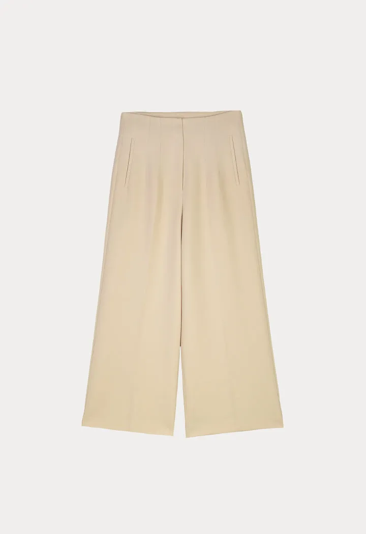 Solid Pleated Culottes