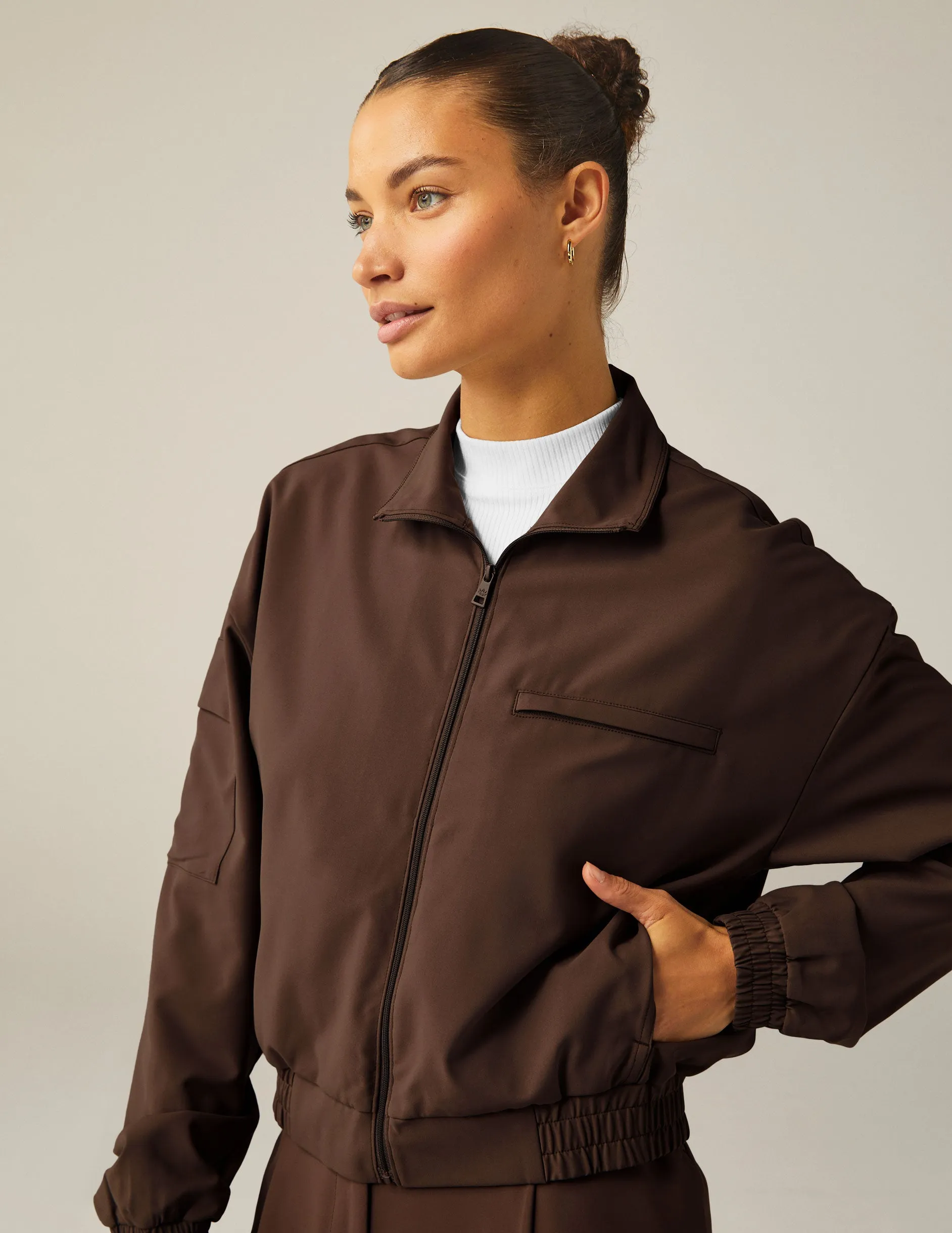 Status Pocket Sleeve Cropped Jacket