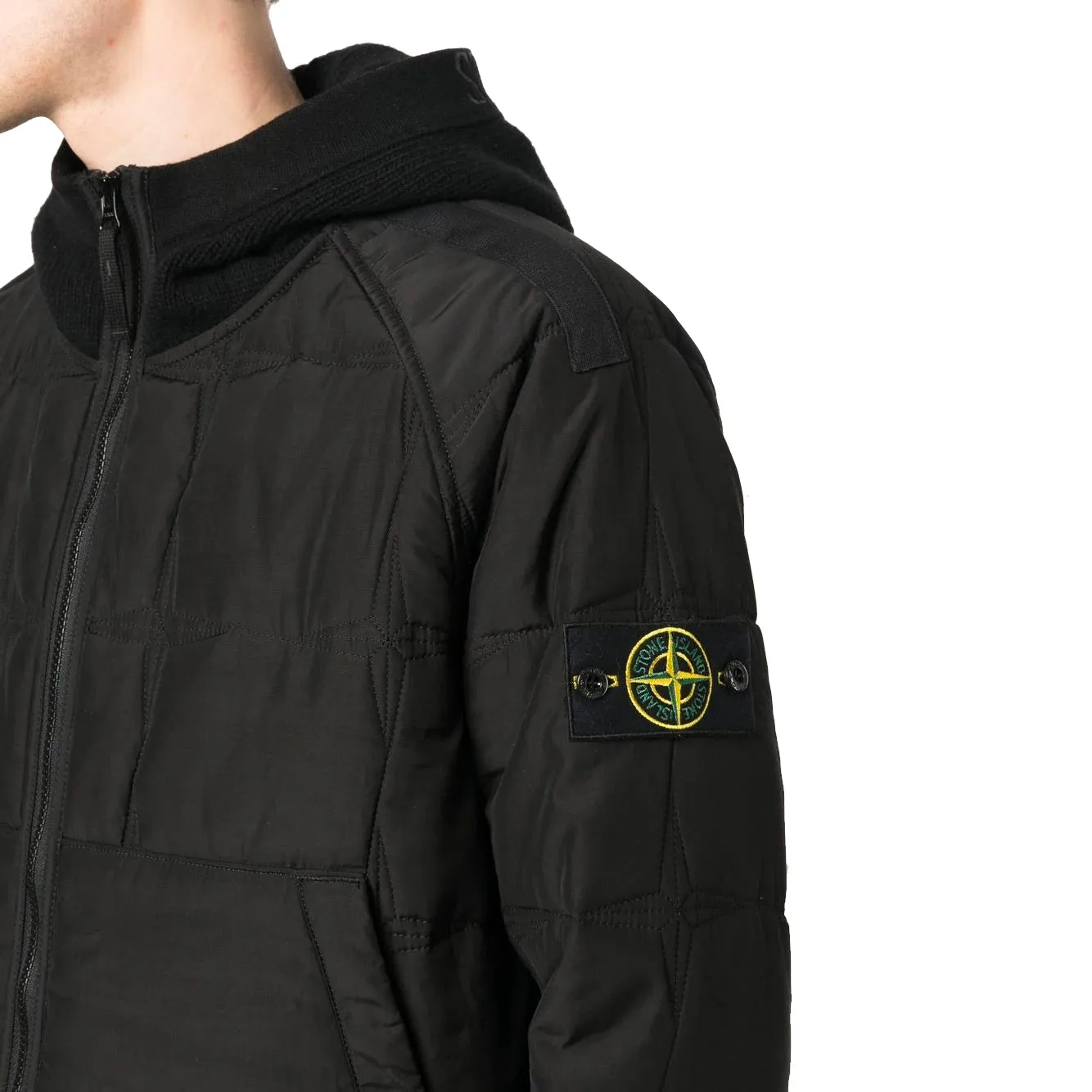 Stone Island Black Cupro Cotton Stella Jacket