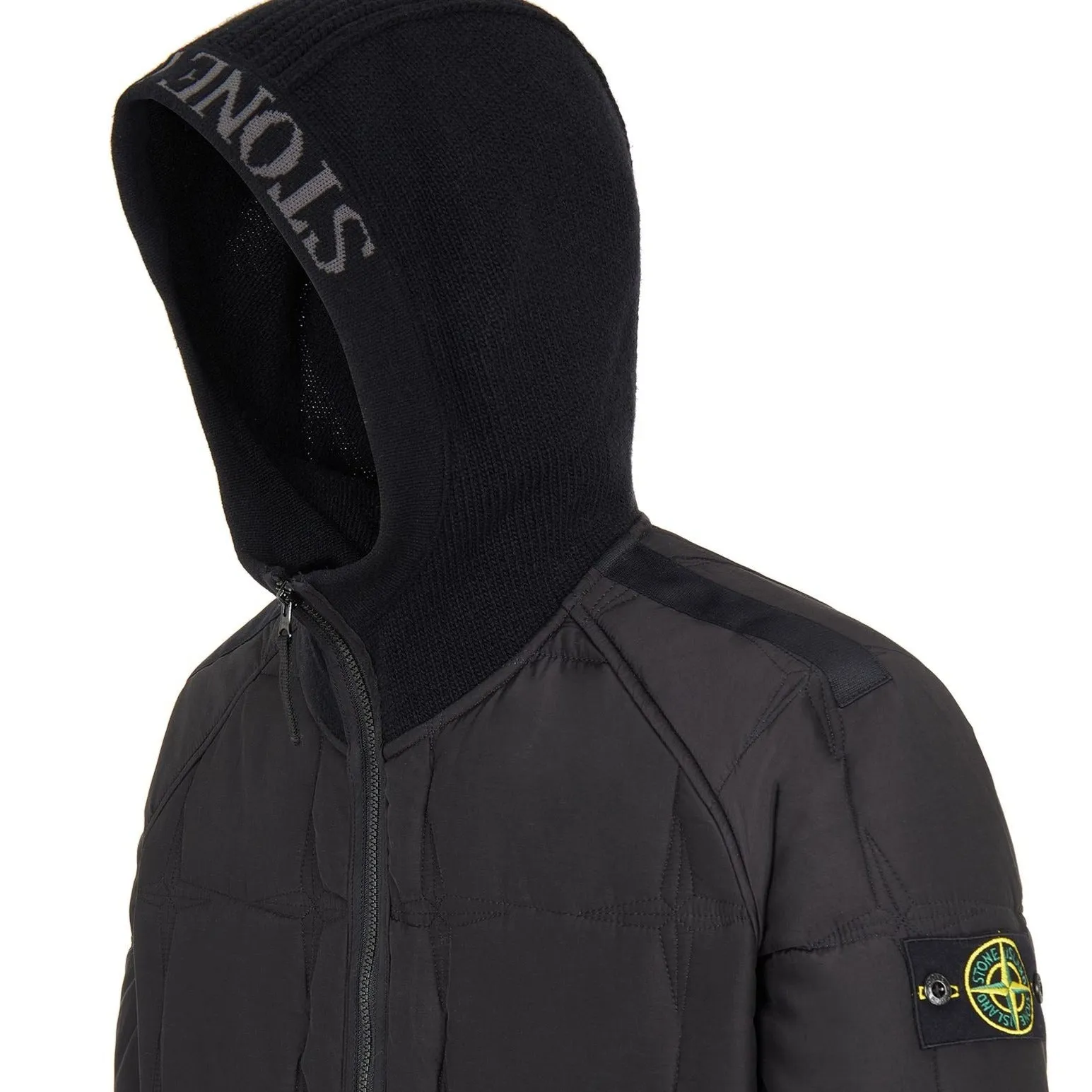 Stone Island Black Cupro Cotton Stella Jacket