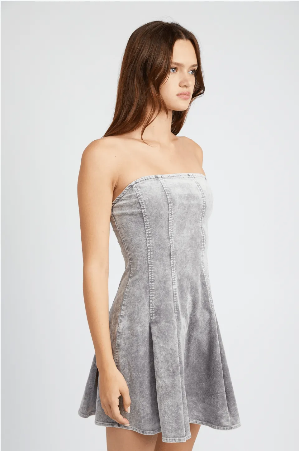 Strapless Denim Dress