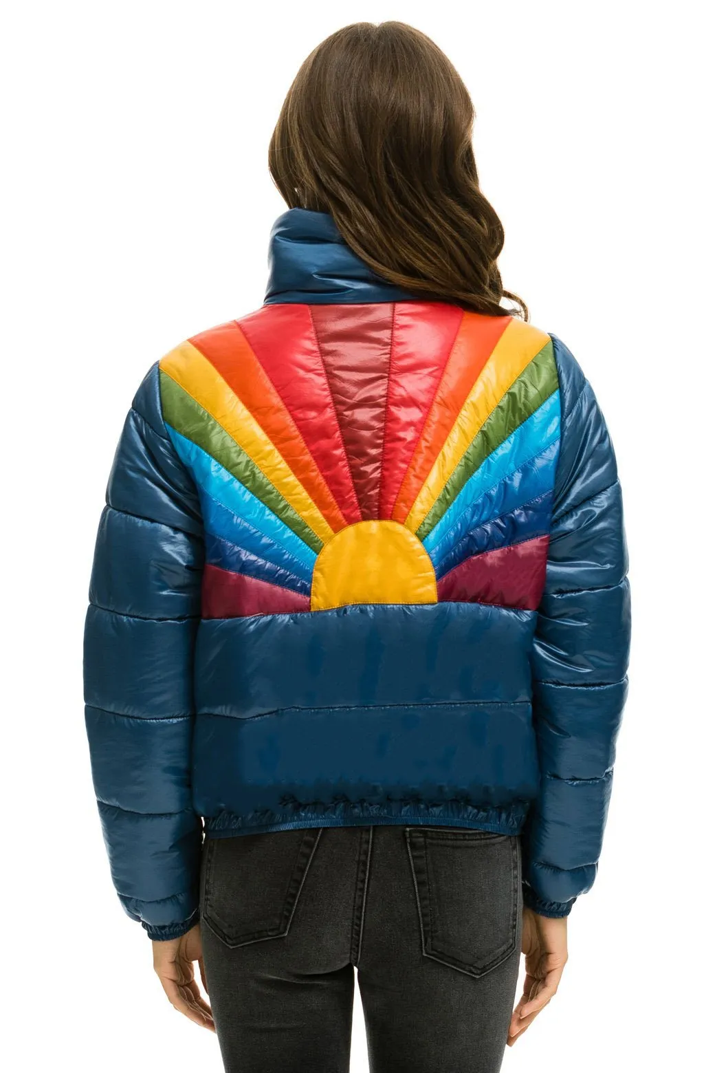 SUNBURST APRES PUFFER JACKET - GLOSSY DEEP BLUE