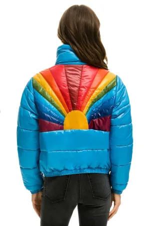 SUNBURST APRES PUFFER JACKET - GLOSSY OCEAN