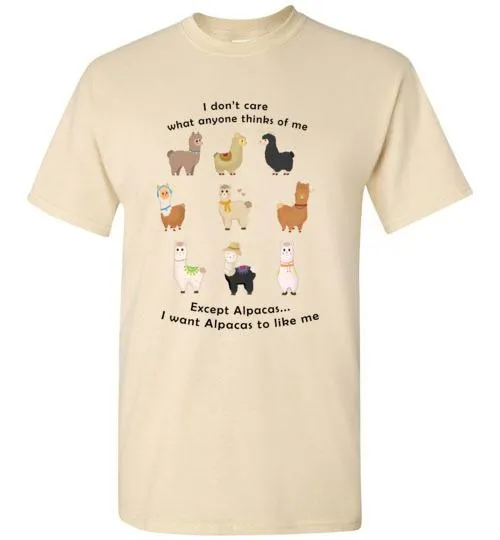 t-shirt: I Want Alpacas to Like Me Gildan Short-Sleeve