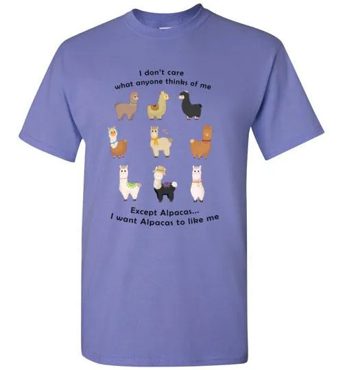 t-shirt: I Want Alpacas to Like Me Gildan Short-Sleeve