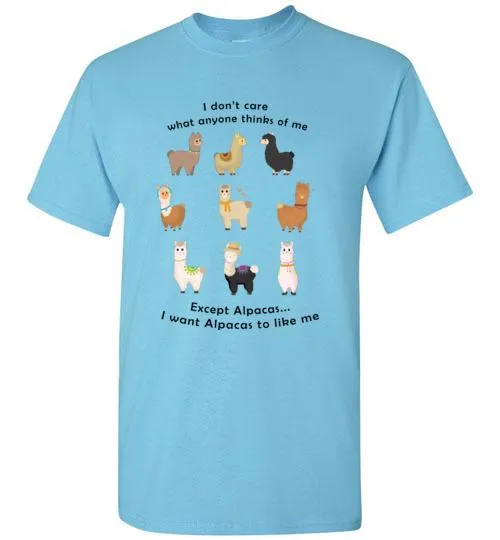 t-shirt: I Want Alpacas to Like Me Gildan Short-Sleeve