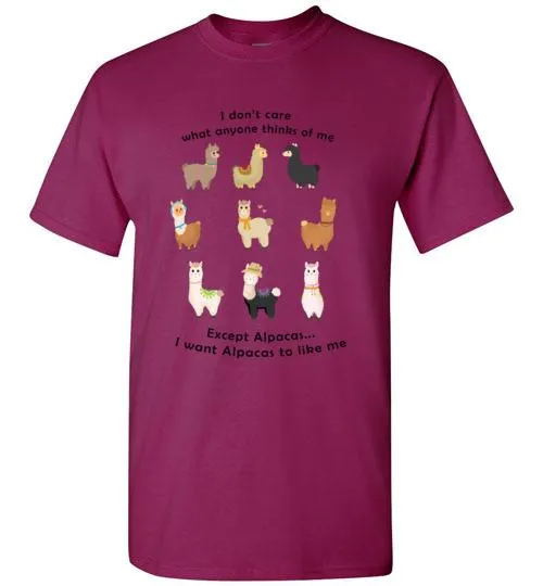 t-shirt: I Want Alpacas to Like Me Gildan Short-Sleeve