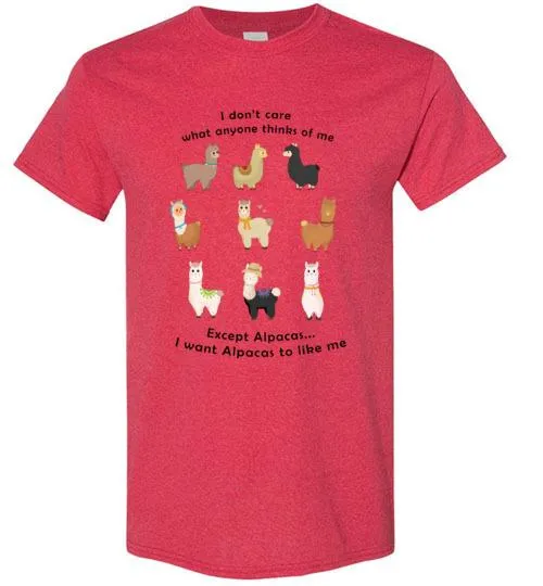 t-shirt: I Want Alpacas to Like Me Gildan Short-Sleeve