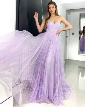 Tasha Tulle Glitter Gown - Lilac [HIRE]