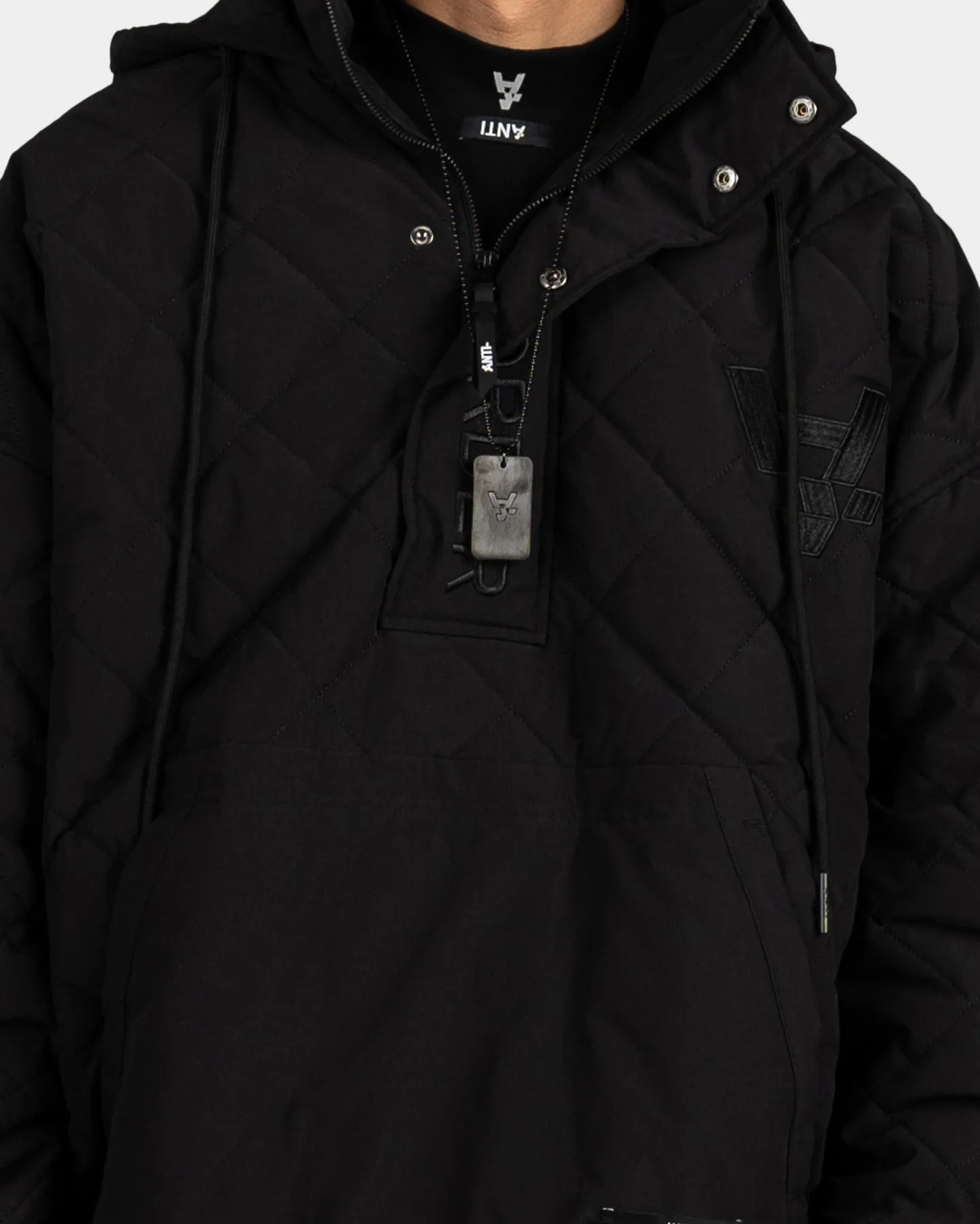 The Anti Order Insignia Quilted Anorak Jacket Black