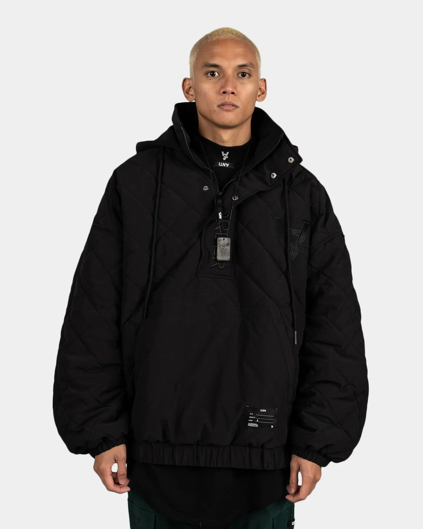 The Anti Order Insignia Quilted Anorak Jacket Black